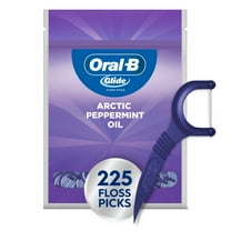 Oral-B Glide Peppermint Dental Floss Picks with Arctic Peppermint Oil Flavor, 225 Picks
