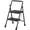 Black, variant on AMZFUN 2 Step Telescopic Herringbone Ladder Ladder, Multi Position Non Slip, Storable Folding Ladder, Stairs Home Indoor Outdoor Roofing, 330 lbs Safe Load Capacity, Gray