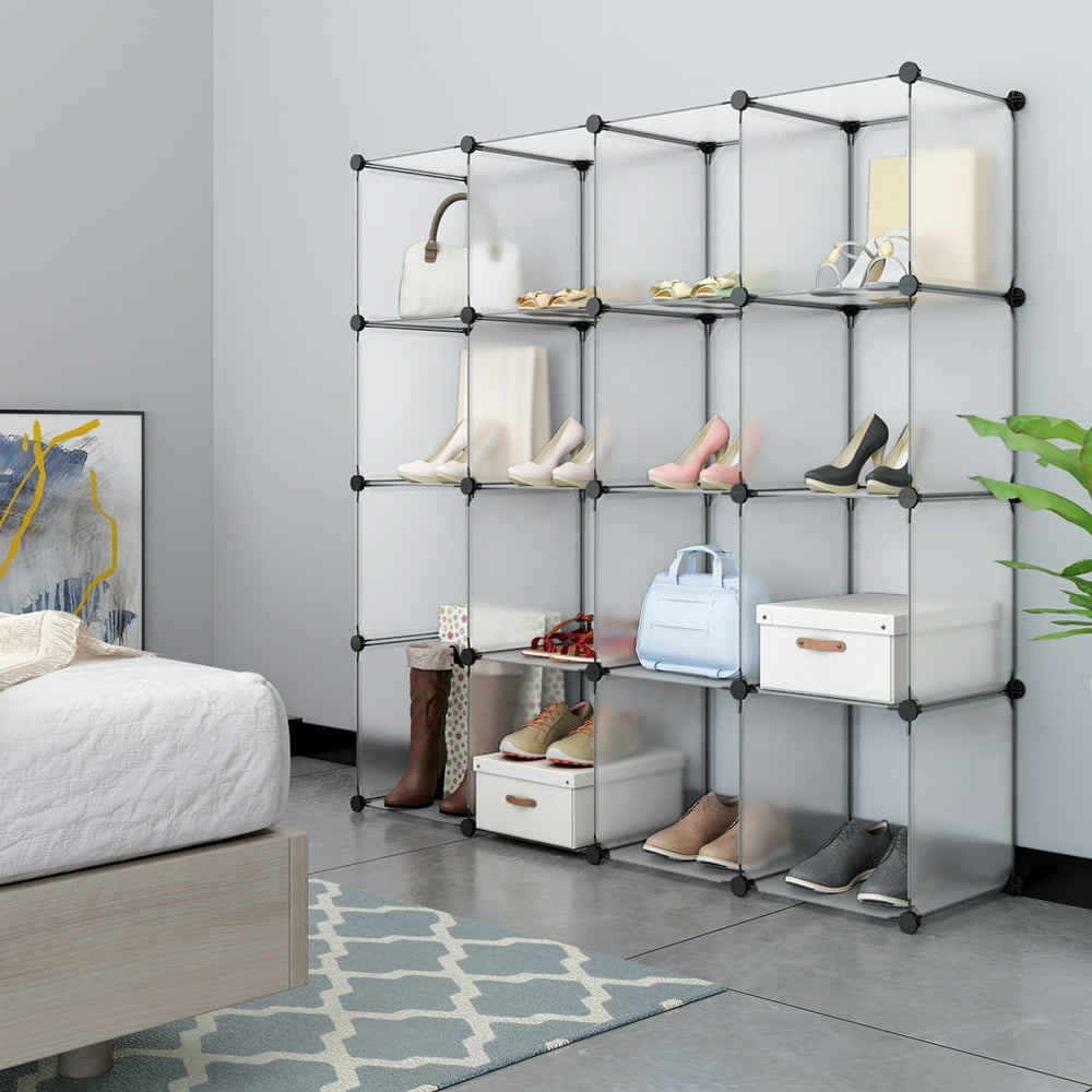 LANGRIA 16Cube Interlocking Modular Open Storage Organizer Shelving