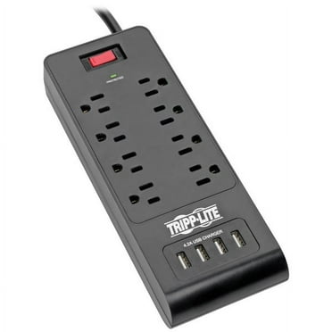Tripp LiteÂ® Protect It!Â® 8-outlet Surge Protector With 4 Ports, 6ft Cord