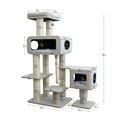 thumbnail image 4 of PetPals 71” Grand Maine Coon™ Cat Tree – Ontario, with Large Condo, Replaceable Cardboard Scratcher (Beige), 4 of 10