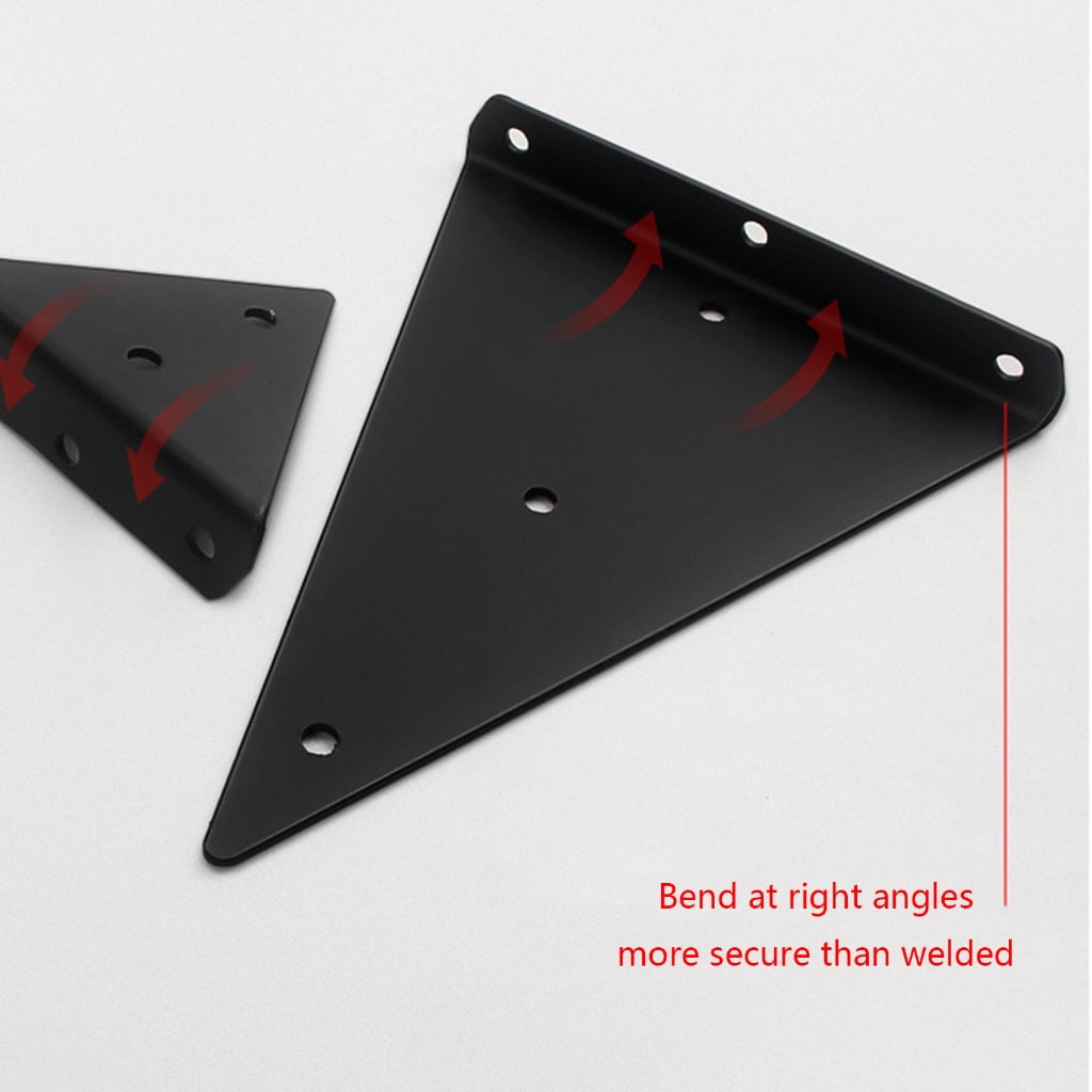 TIERPOP Floating Shelf Bracket Triangles Metal Shelf Bracket Heavy Duty Shelf Wall Mounted Invisible Brackets 4-piece