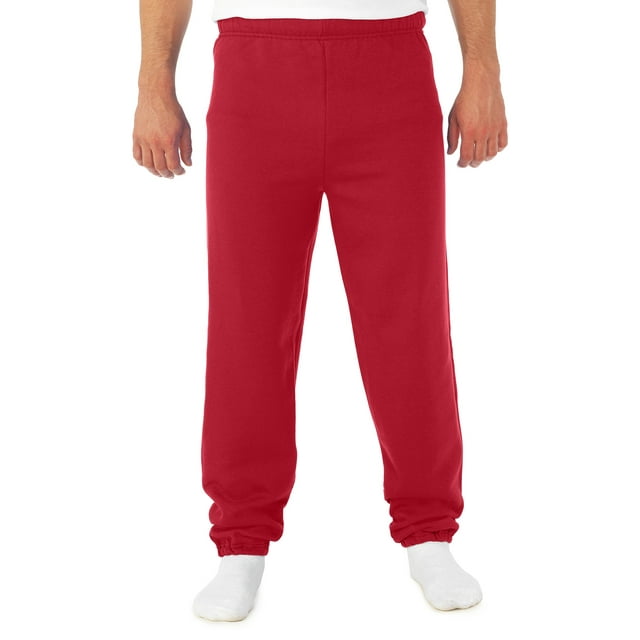 Jerzees Pantalons de Survêtement Élastiques pour Hommes NuBlend, 3X, Rouge Vif