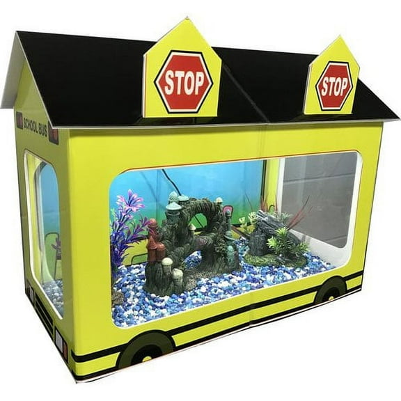 RJ Enterprises 10 Gallon School Bus Aquarium Tank Cover