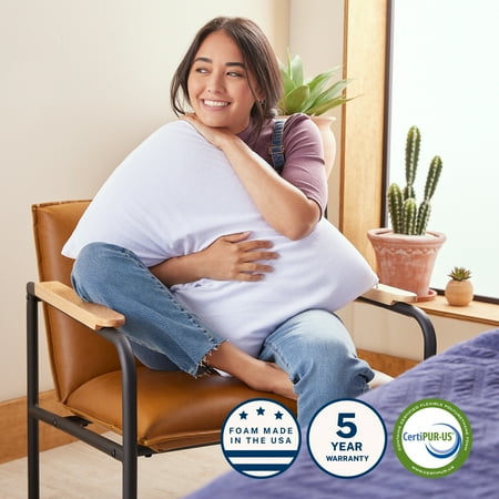 Sleep Innovations Classic Memory Foam Pillow, King Size, Breathable Knit Cover, 5-Year Warranty