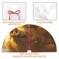 thumbnail image 4 of Lsque Golden Pig Cloud Fantasy Print Christmas Tree Skirt, Tree Skirt with Ties or Velcro, Perfect for Holiday Decorations, Halloween, and New Year-30", 4 of 7