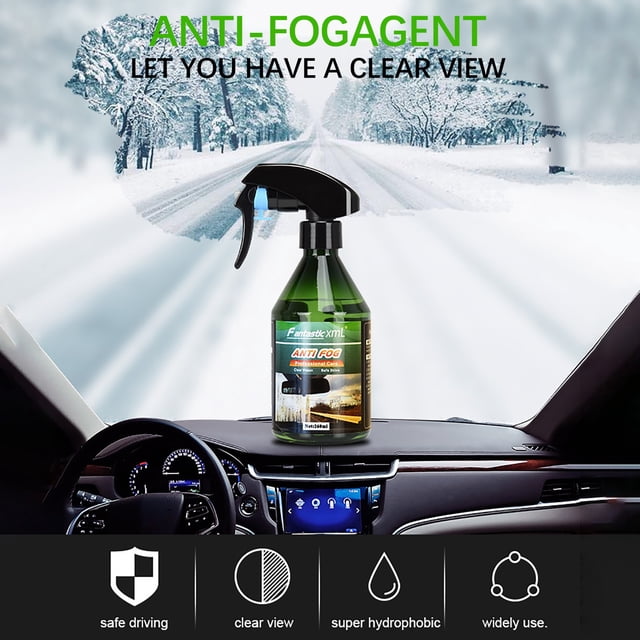 Agente de Lluvia para Vidrio de Coche en Spray | Limpiador de vidrios antivaho | Recubrimiento hidrofóbico para parabrisas y espejos | Mejora la visibilidad nocturna y húmeda | 260ML Fácil de