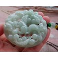 thumbnail image 6 of Certified Green Burma Natural A Jade jadeite Pendant Squirrel Grape Leaf Necklace 585379 TN, 6 of 10