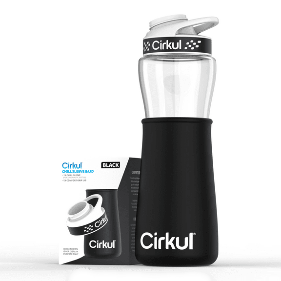 Cirkul Chill Sleeve & Comfort-Grip Lid for 22oz Bottle, Black