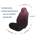 thumbnail image 5 of Salouo Pink Glitter Sparkles A Pattern Car Seat Covers,Universal Car Seat Protectors Easy to Install Car Cover Car Accessories Auto/rucks/Van/SUV-2 PCS, 5 of 9