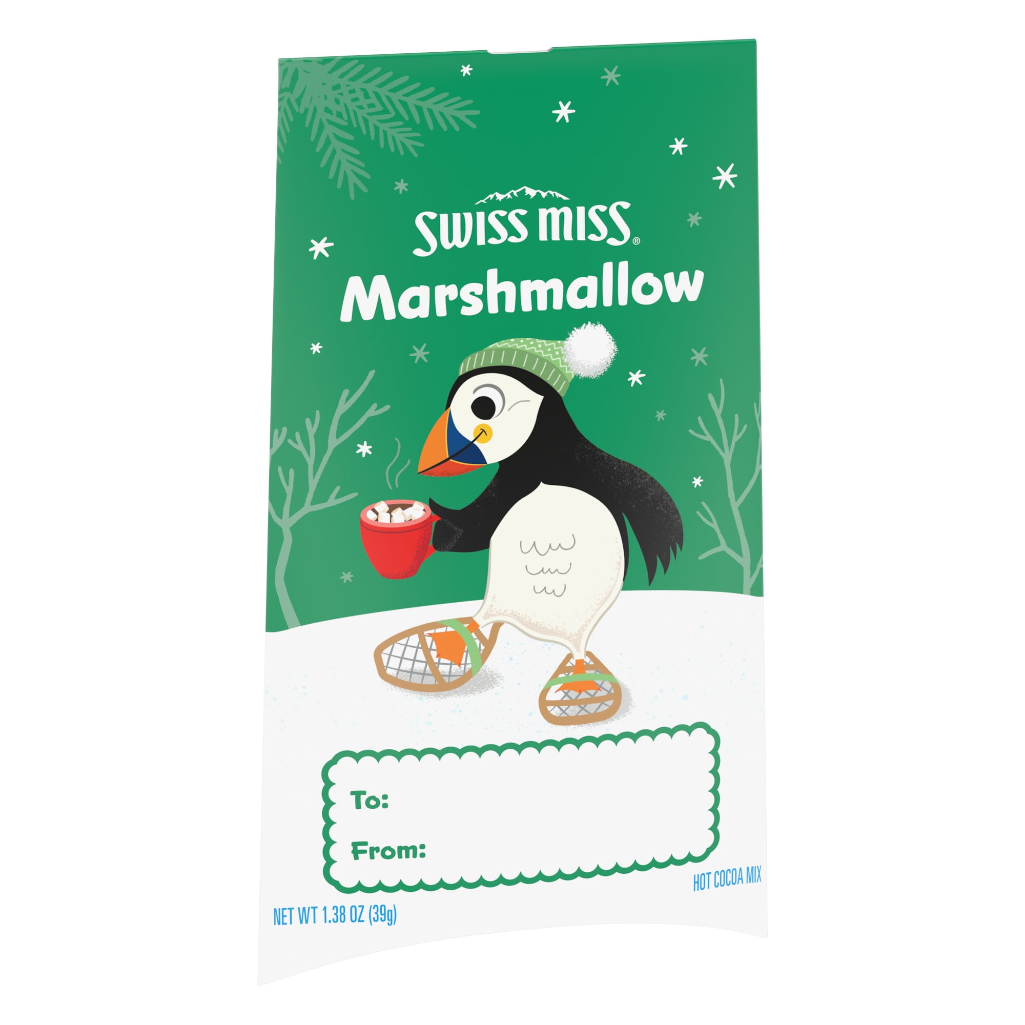 Swiss Miss Hot Cocoa Mix Gift Ornament Milk Marshmallow Flavor, 1.38 oz.