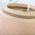 thumbnail image 6 of UPF50+ Wide Brim Visor Hats for Women, Straw Beach Sun Hat Sun Hat Roll-up Foldable Ponytail with UV Protection for Summer, 6 of 8