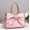 f199Pink, variant on Women's Glossy Pink Patent Leather Tote Bag with Bow & Rhinestone Detail, Gold-Tone Braided Handles, Convertible Crossbody Strap