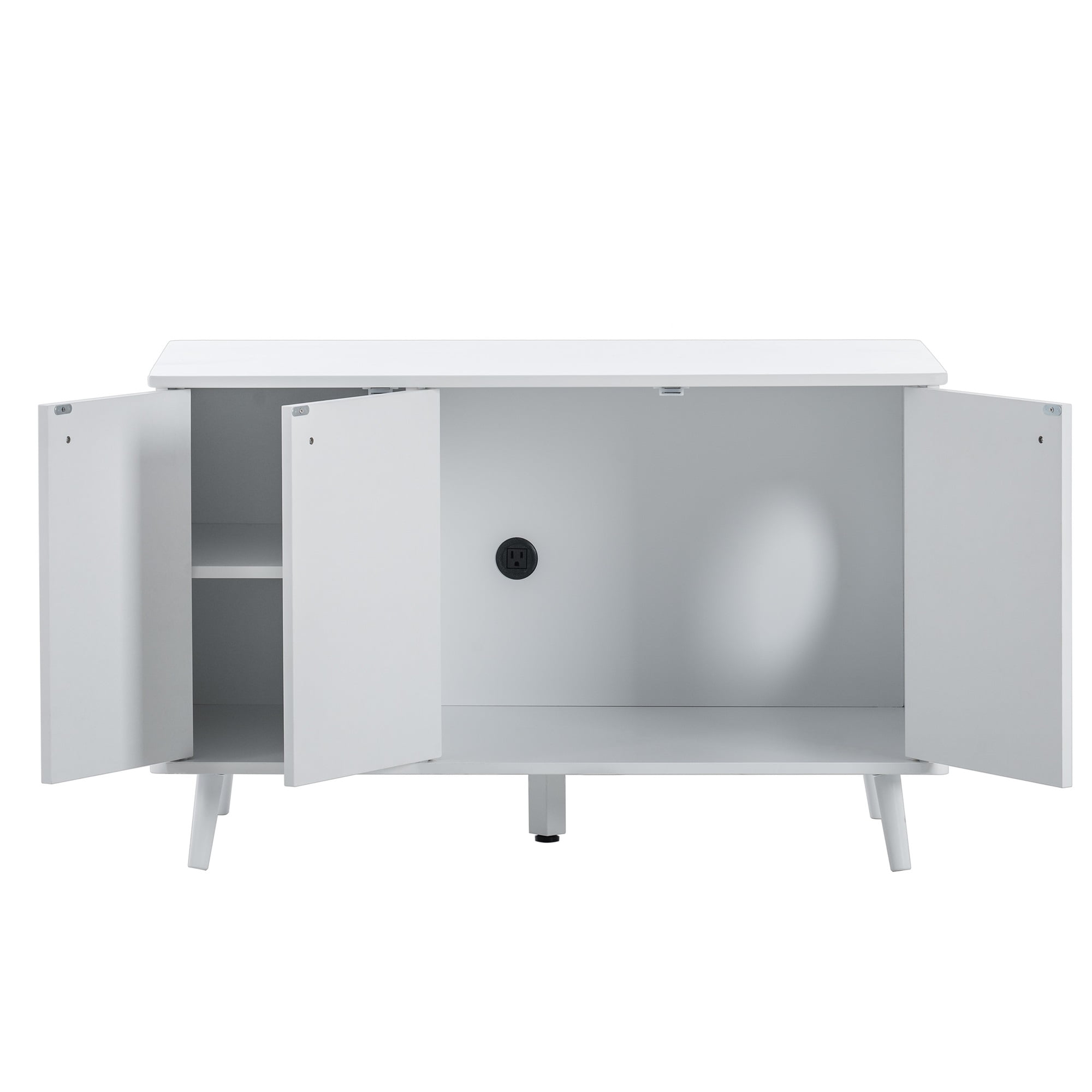 Pefilos 39" Hidden Cat Litter Box Enclosure Furniture, Modern Wood Cat House, Cat Washroom with Plug, White Pefilos 39" Hidden Cat Litter Box Enclosure Furniture, Modern Wood Cat House, Cat Washroom with Plug, White
