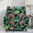 thumbnail image 2 of Renewold Tropical Monstera Leaf Recliner Chair Cover Machine Washable Recliner Sofa Slipcover 4 Pieces Universal Reclining Couch Cover with Pocket for 1 Cushion Reclining Sofa, 2 of 8