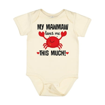 

Inktastic MawMaw Loves Me Grandson Gift Baby Boy or Baby Girl Bodysuit