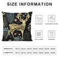 thumbnail image 5 of GOSMITH  Gold Christmas Deer Throw Pillow Covers Boho Plants Floral Farmhouse Decorative Xmas Pillow Covers Short Pile Pillow Case for Sofa Bedroom, 5 of 5