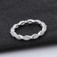 thumbnail image 5 of Lakshya Jewel LLC Marquise Cut Cubic Zirconia Women's Eternity Band Ring 14K White Gold Plated Silver, 5 of 5