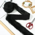 thumbnail image 4 of Christmas Faux Fur Ribbon Faux Fur Ribbon Trim Faux Fur Fabric Roll Winter Holiday Garland Ornament for Christmas Tree Wreath Bows Clothing Party Supplies, 4 of 6