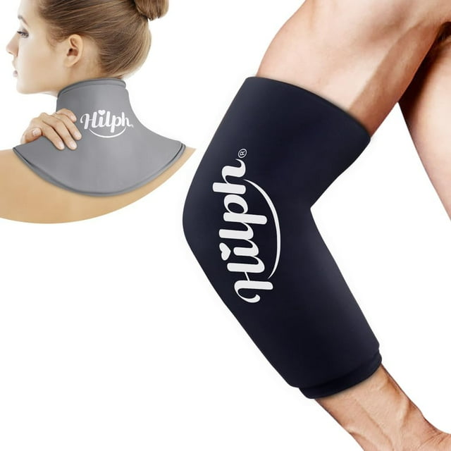 Elbow Ice Sleeve for Tendonitis and Cervical Ice Pack for Neck Pain Relief