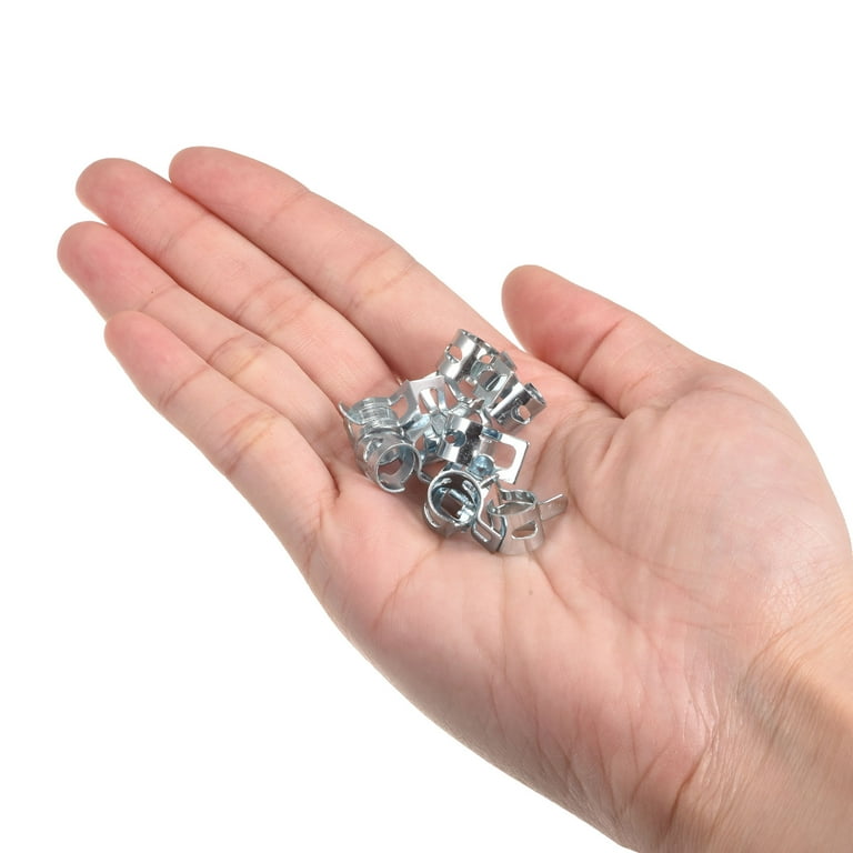 10 Colliers De Serrage Ressort 8mm - Acier 65Mn Nickelé - Pour Basse Pression