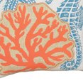 thumbnail image 2 of HomeRoots 515488 18 x 18 in. Blue & Orange Seahorse Coastal Polyester Pillow with Applique, 2 of 3