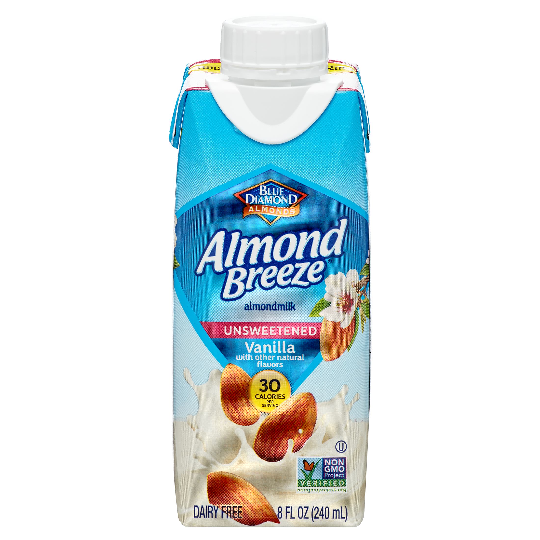 Almond Breeze Almondmilk, Unsweetened Vanilla 8 oz, 4 count