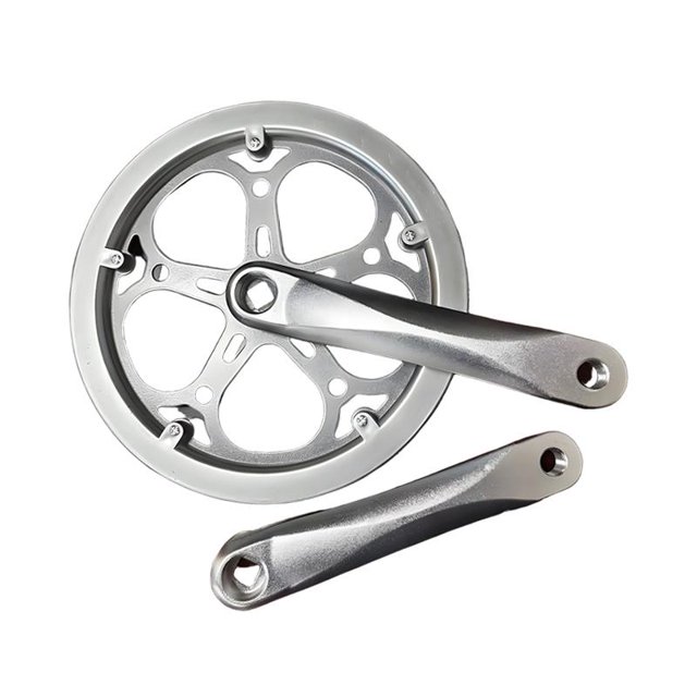 S SERENABLE Manivelle de Vélo Haute Résistance Garde-Chaîne Pièces de Réparation de Vélo Argent