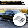 thumbnail image 3 of Cubierta de manija de puerta exterior de 4 piezas, protector de manija de puerta para Chevrolet Silverado 1500 con 2 teclados en tono plateado cromado, 3 of 6