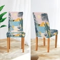 thumbnail image 3 of Yayeee 2 Pack Dining Chair Covers Stretch Parson Chairs Slipcovers Seat Protector, Boho Style Sun, 3 of 6
