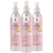 Grab Green Natural Baby Diaper Pail Odor Removal Spray, Plant-Based & Biodegradable, Refreshing Wildflowers Fragranceâ€”with Essential Oils, 5 fl oz (3-Pack)