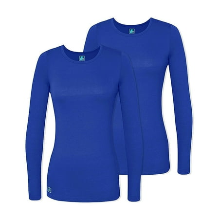 

Adar Underscrubs for Women 2 Pack - Long Sleeve Underscrub Comfort Tee