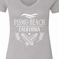 thumbnail image 4 of Inktastic Pismo Beach California Trip Surfing Women's V-Neck T-Shirt, 4 of 5