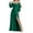 001 Green, variant on Women's Formal Dresses Off Shoulder Long Sleeve Split A-Line Flowy Floor Length Bridesmaid Dresses