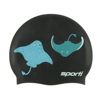 Sporti Stingray Fever Silicone Swim Cap, Anti-Slip, Bright Colors, Latex-Free
