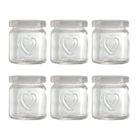 FRCOLOR Glass Yogurt Jars with Lids 100ml Assorted Color Perfect for Small Desserts Storage and Table Settings