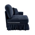 thumbnail image 6 of Newest 2-in-1 Style Chenille Sofa, Blue Single Seater,Removable Ruffle Skirt, Includes 1 Movable Pillow, 38.2" Compact Design, 6 of 9