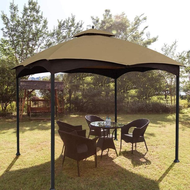 Patio 10X12 Replacement Canopy Roof for Lowe's Allen Roth 10X12 Gazebo Backyard Double Top