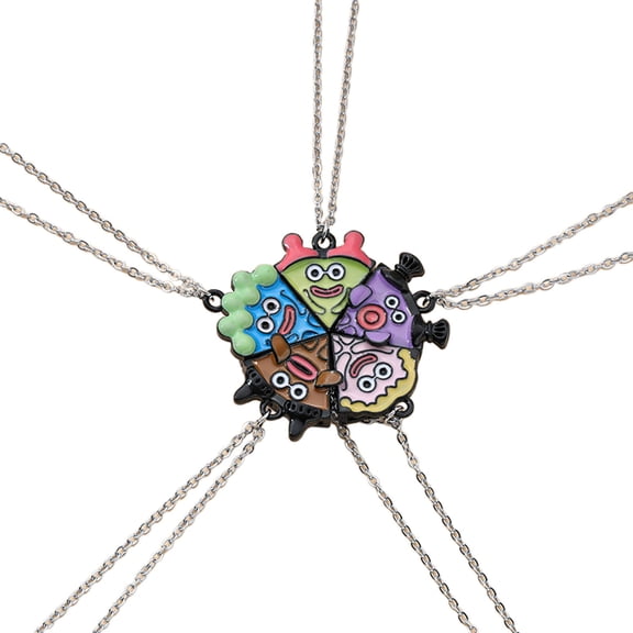 5 Pieces Cartoon Pizza Charm Necklace Necklace Friendship Necklaces