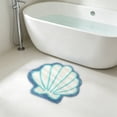 thumbnail image 2 of Mmeneyy Seashell Bath Mats, Ocean Theme Cute Seashell Shaped Soft Non-Slip Rugs for Bathroom Bedroom Kitchen Decoration, 2 of 6