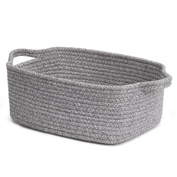 Cesta de almacenamiento CHICVITA para regalos, toallas, color gris bebé, 33 x 25 x 13 cm