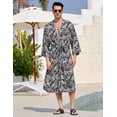 thumbnail image 4 of COOFANDY Men's Lightweight Kimono Robe Japanese Bathrobes Open Front Long Cardigan Cloak with Belt, 4 of 5