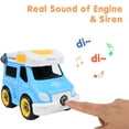 thumbnail image 4 of DIY Assembly Car Toy, Remote Control Take Apart Touring Vechicles Toys, Early Educational Car Toy with Siren, Engine Sound, Best Toy to Boys, Gift for Kid Age 3 & Up, Blue, 4 of 7