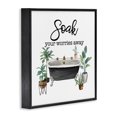 thumbnail image 3 of Stupell Industries Shabby Chic Soak Worries Away Plants Black Framed Giclee Art, 24 x 24, by Masey St. Studios, 3 of 8