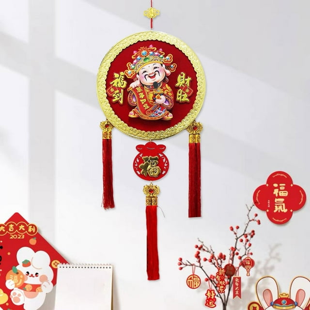Adornos Colgantes BLESIY año Nuevo Chino accesorios para fotos letrero decorativo para Puerta Colgante de bendición estilo D
