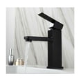 thumbnail image 4 of Mezclador de lavabo, grifo de lavabo negro, acero inoxidable 304, ajustable, frío y caliente, 4 of 5