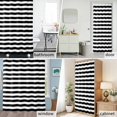 thumbnail image 6 of Black and White Stripe Fabric Shower Curtain Simple Style Washable Shower Curtains for Bathroom, Waterproof Bath Curtain with Hooks Home Decor 72x72in, 6 of 8