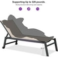 thumbnail image 3 of PURPLE LEAF Oversize Outdoor Chaise Lounge Set of 3， Dark Grey Aluminum Lounge Adjustable Chairs with Wheels and Table for Patio Deck Pool Yard,Sand Beige, 3 of 10