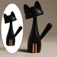 thumbnail image 4 of Estatua de gato, decoración interior, adorno de escultura de , io, decoración artística, decoración de escritorio de oficina, Negro L perfecl Figuras de gato, 4 of 8