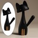 thumbnail image 4 of Estatua de gato, decoración interior, adorno de escultura para sala de , io, decoración artística, decoración de escritorio de oficina, Negro L Soledad Figuras de gato, 4 of 10